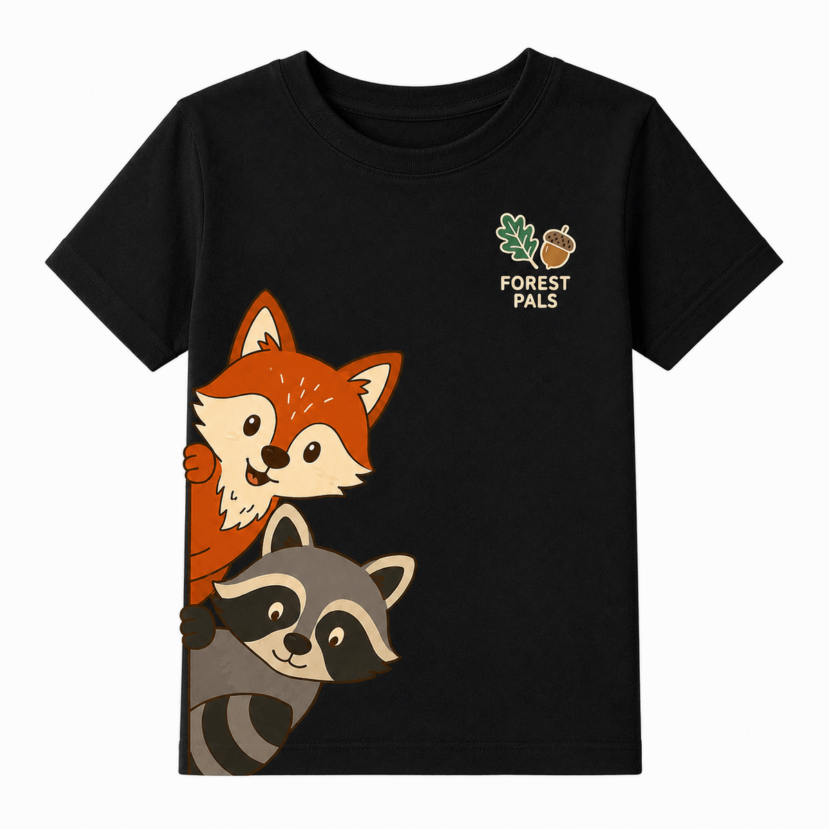 Kids Forest Pals Black Tee