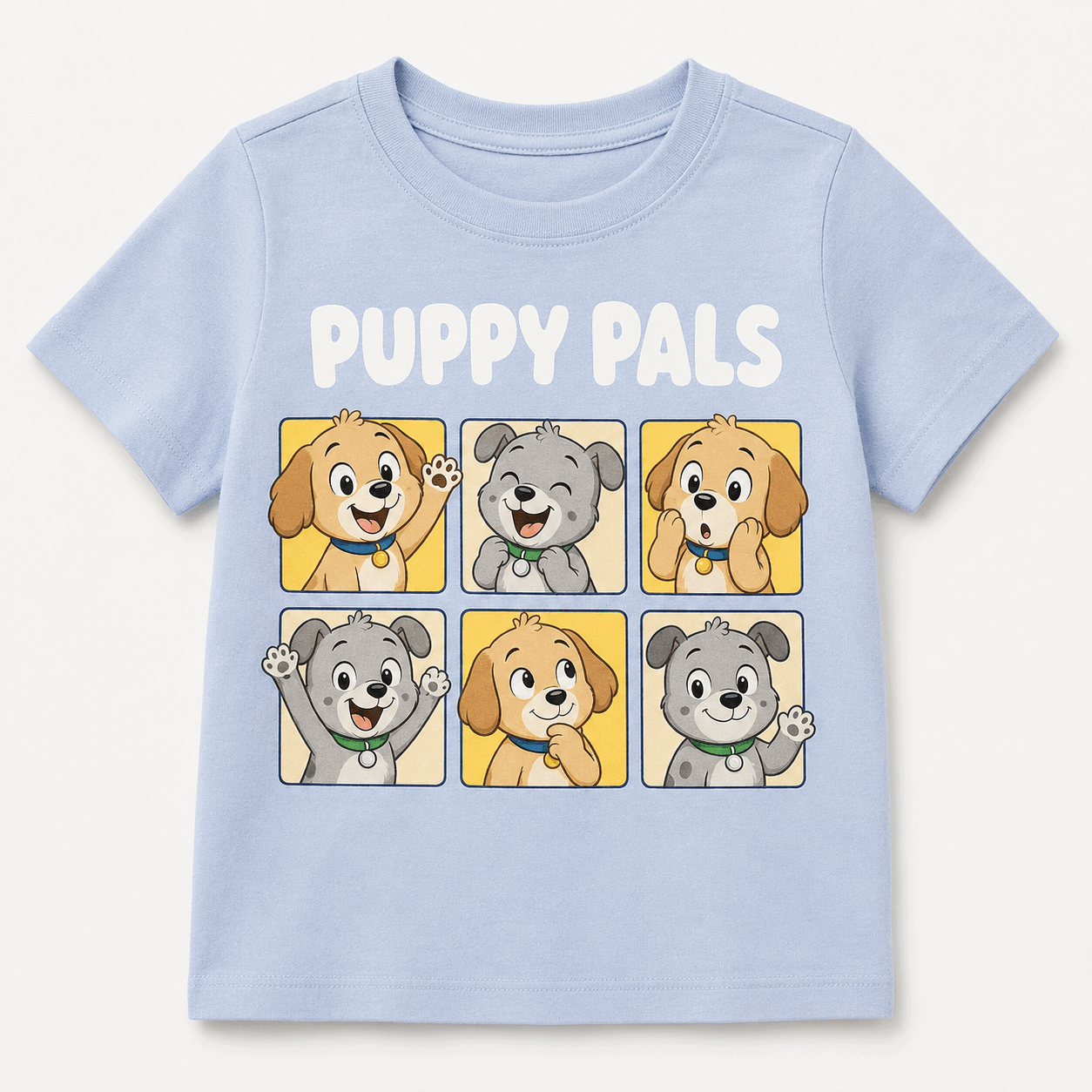 Kids Puppy Pals Blue Tee