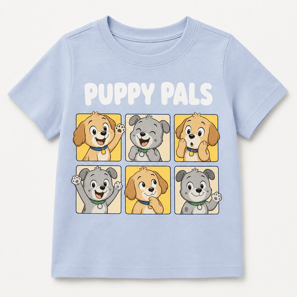 Kids Puppy Pals Blue Tee